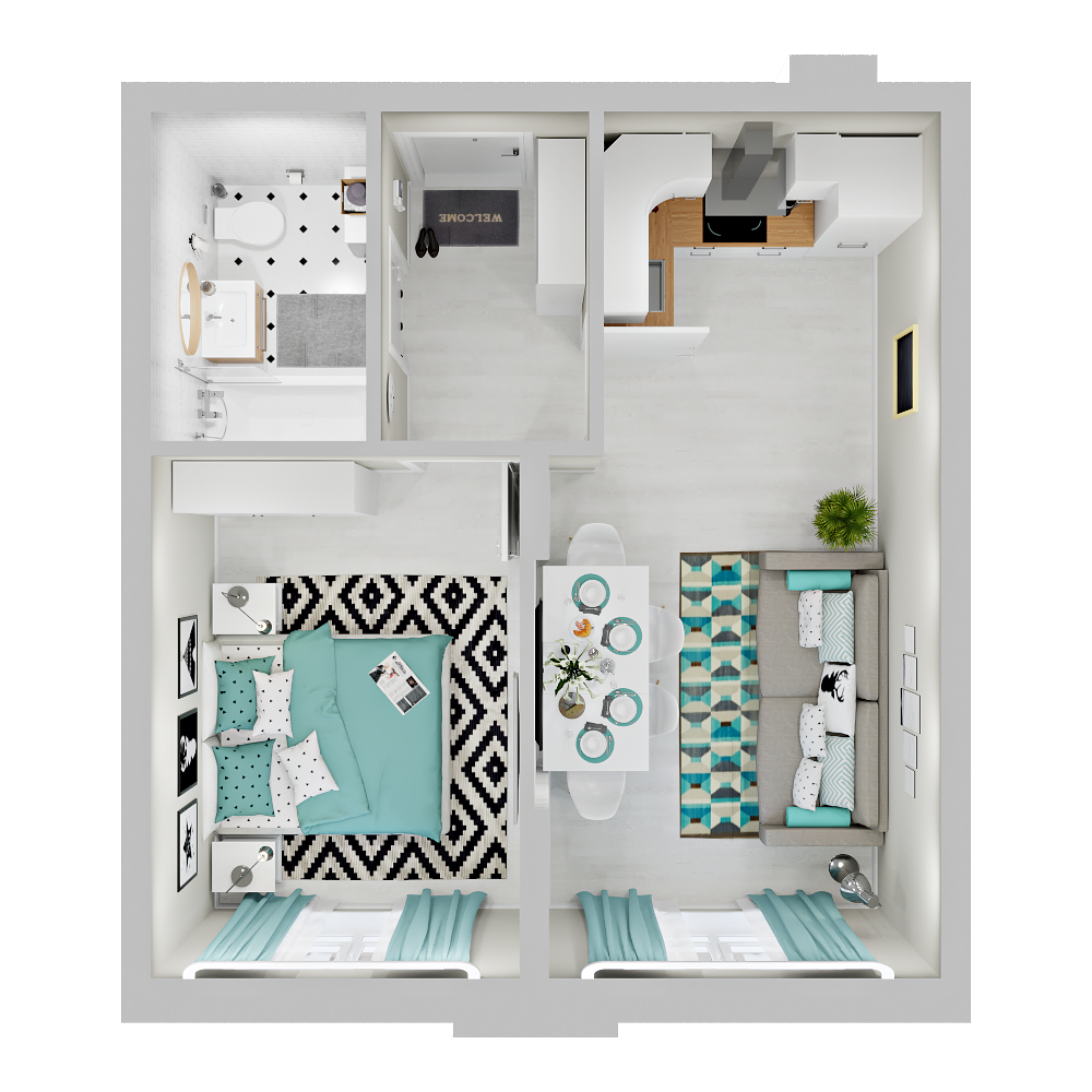 1-комнатная