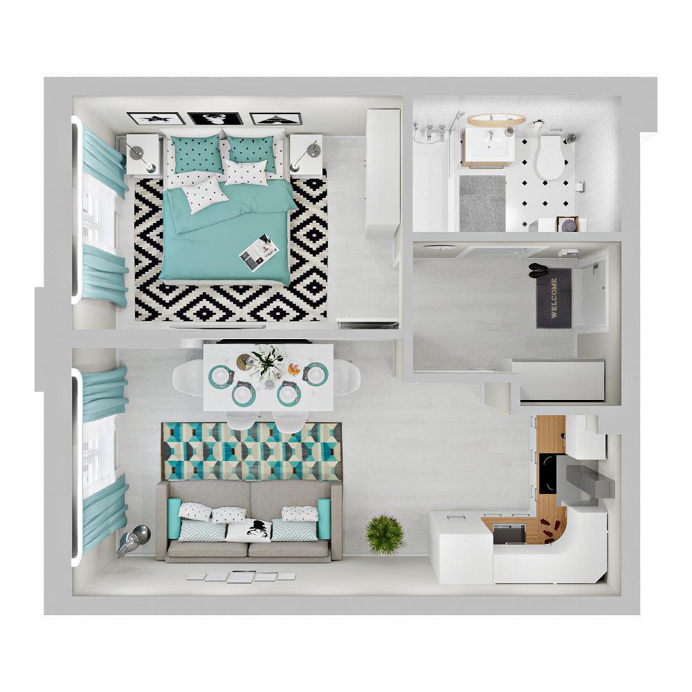 1-комнатная